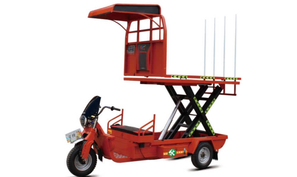 SJ-002-2平板升降車(帶簡易遮陽棚，可升高2m)